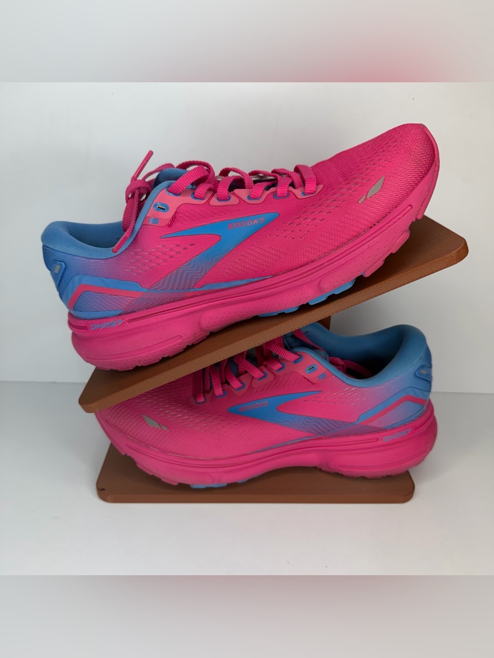 Brooks Womens Ghost 15 Running Shoes - Pink/Blue